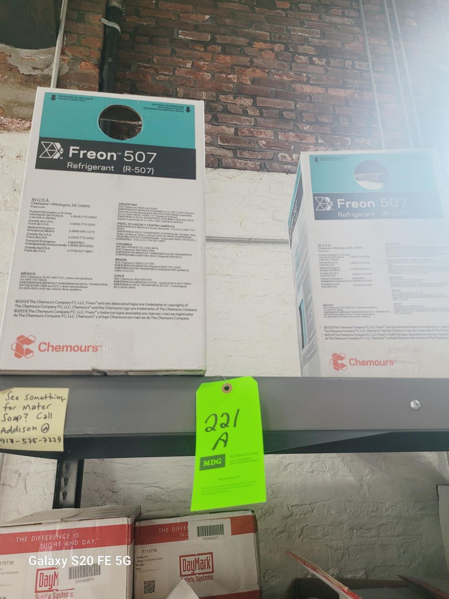 (2) NEW Boxes Freon 507 Refrigerant (R-507) (LOCATED IN RED HOOK BROOKLYN, N.Y.)(RIGGING, LOADING, & - Bild 3 aus 3