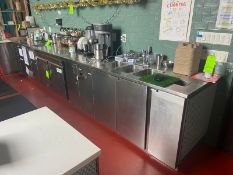 S/S Scoop Shop Counter, Overall Dims.: Aprox. 120" L x 30" W x 36"H (LOCATED IN RED HOOK BROOKLYN,