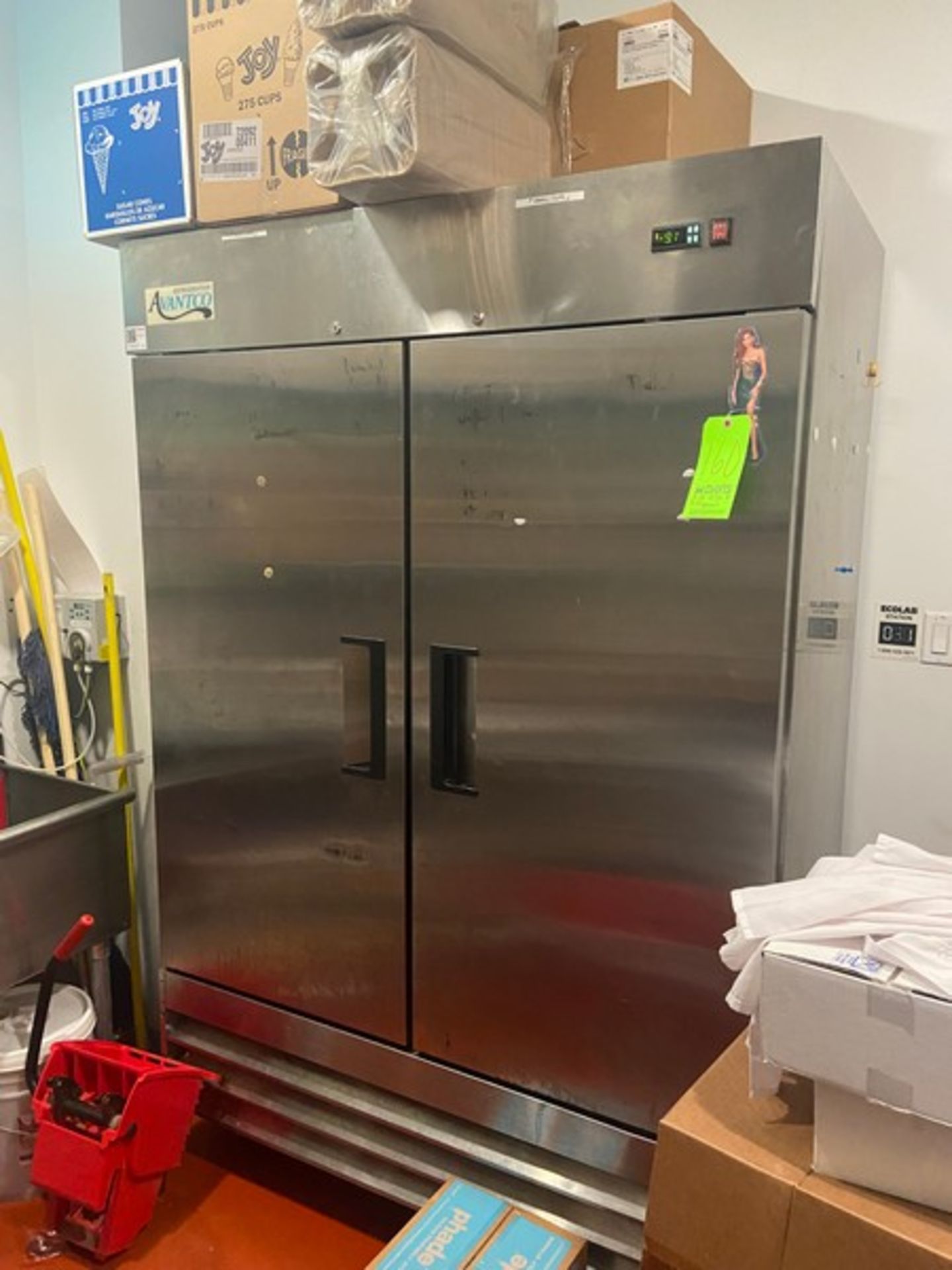 Avantco 2-Door S/S Freezer, Mounted on Casters (LOCATED IN RED HOOK BROOKLYN, N.Y.) - Image 2 of 4