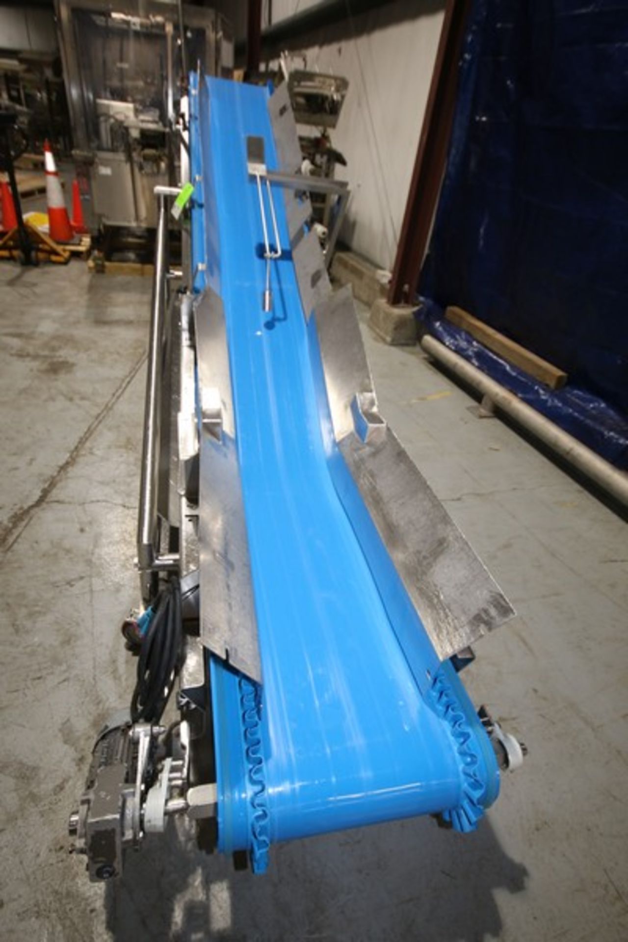 Aprox. 152" L x 17" to 65" H Portable S/S Belt Conveyor with 15" W Belt, Nord Drive Motor, S/S Sides - Image 2 of 5