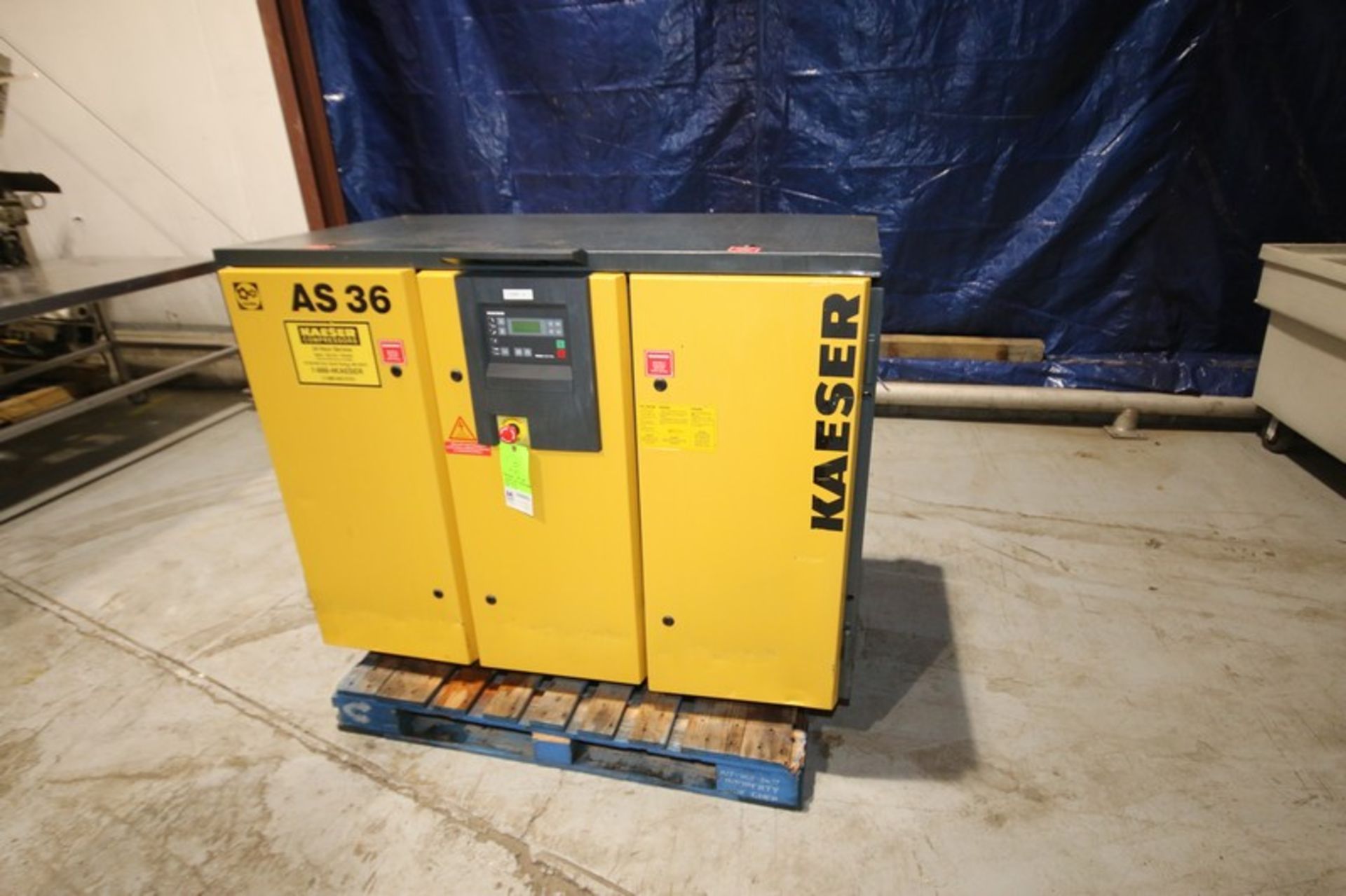 Kaeser 30 hp Screw Air Compressor, Model AS36, with Controls, 230/460V (INV#100093) (Located @ the