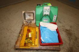 Lot of Items Including Eyewash Station, Sink, Lock Out Station & Disposable Lab Coats (INV#99112) (