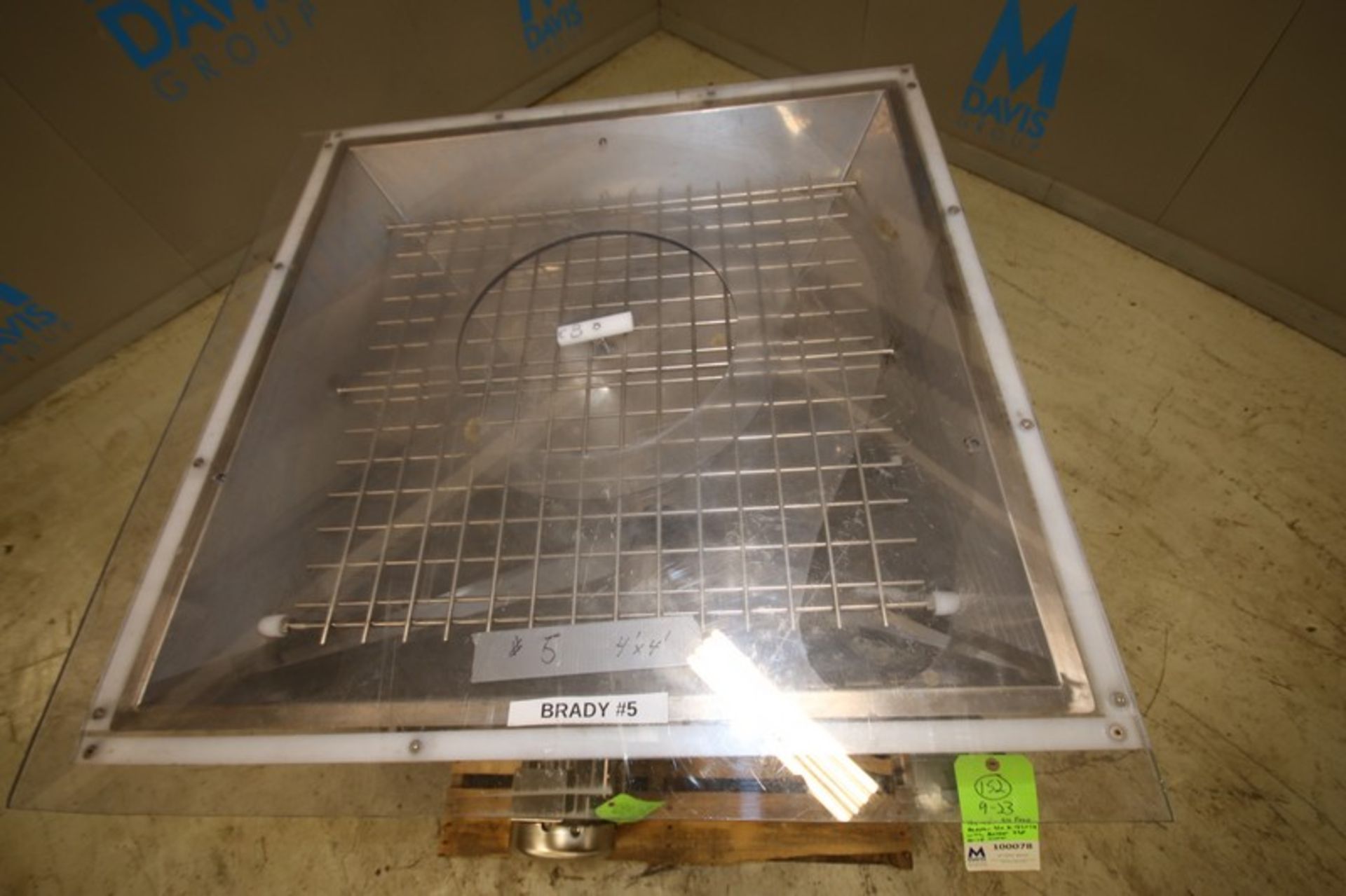 Hapman 36" x 36" x 36" H S/S Feed Hopper, SN K16540 CA, with S/S Safety Cage, Plexiglass Cover, 4" - Image 2 of 9