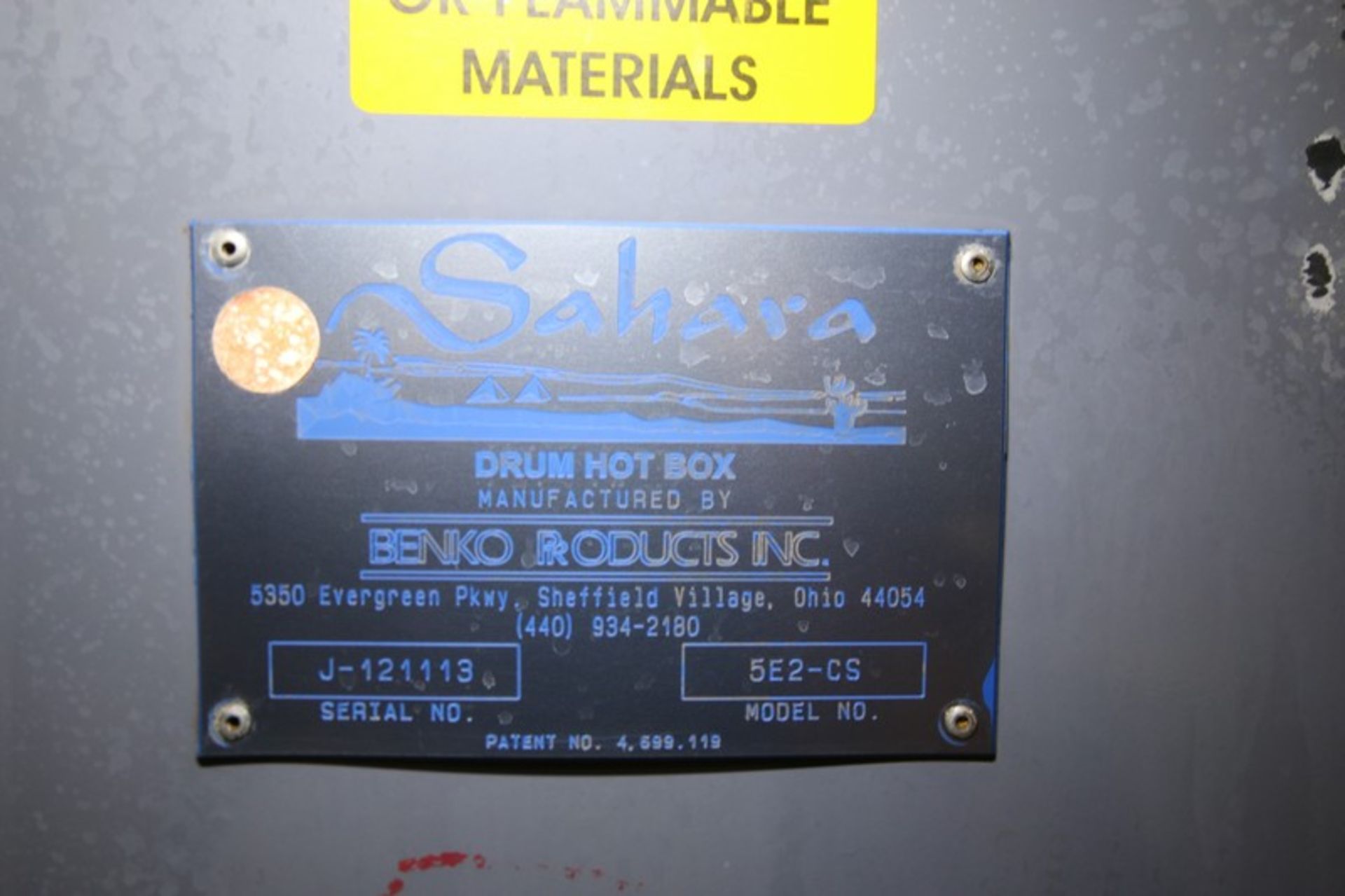 Sahara Drum Hot Box, Model 5E20-CS, with On Board Temp Controller, Aprox. Inside Dimensions - 57" - Image 7 of 7
