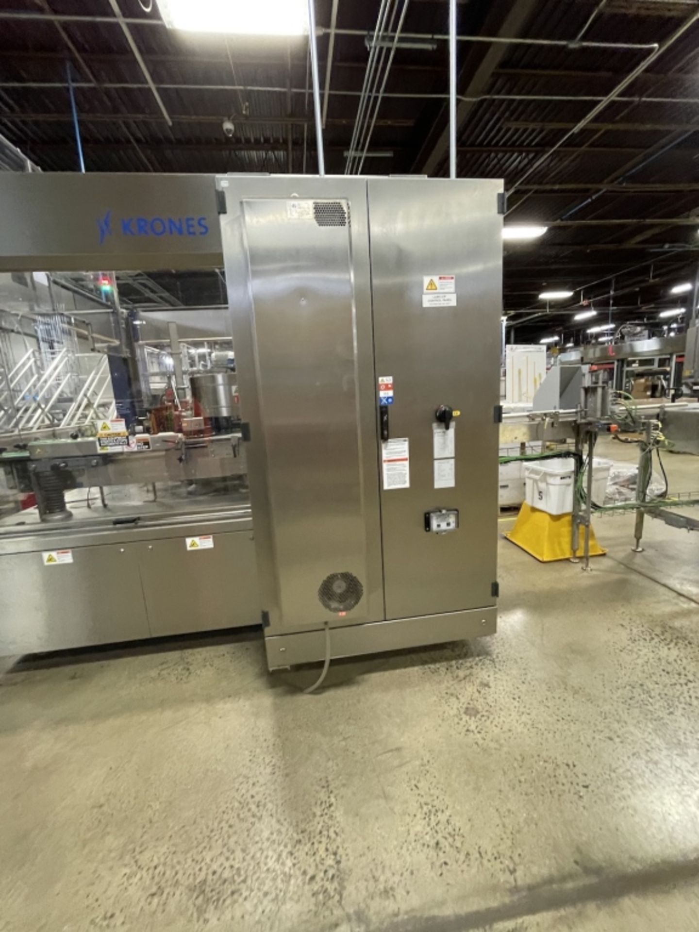 KRONES CONTIROLL ROLL-FED WRAP AROUND LABELER, S/N K745X66, 340 MM MAX LABEL LENGTH, 175 MIN LABEL - Image 5 of 11