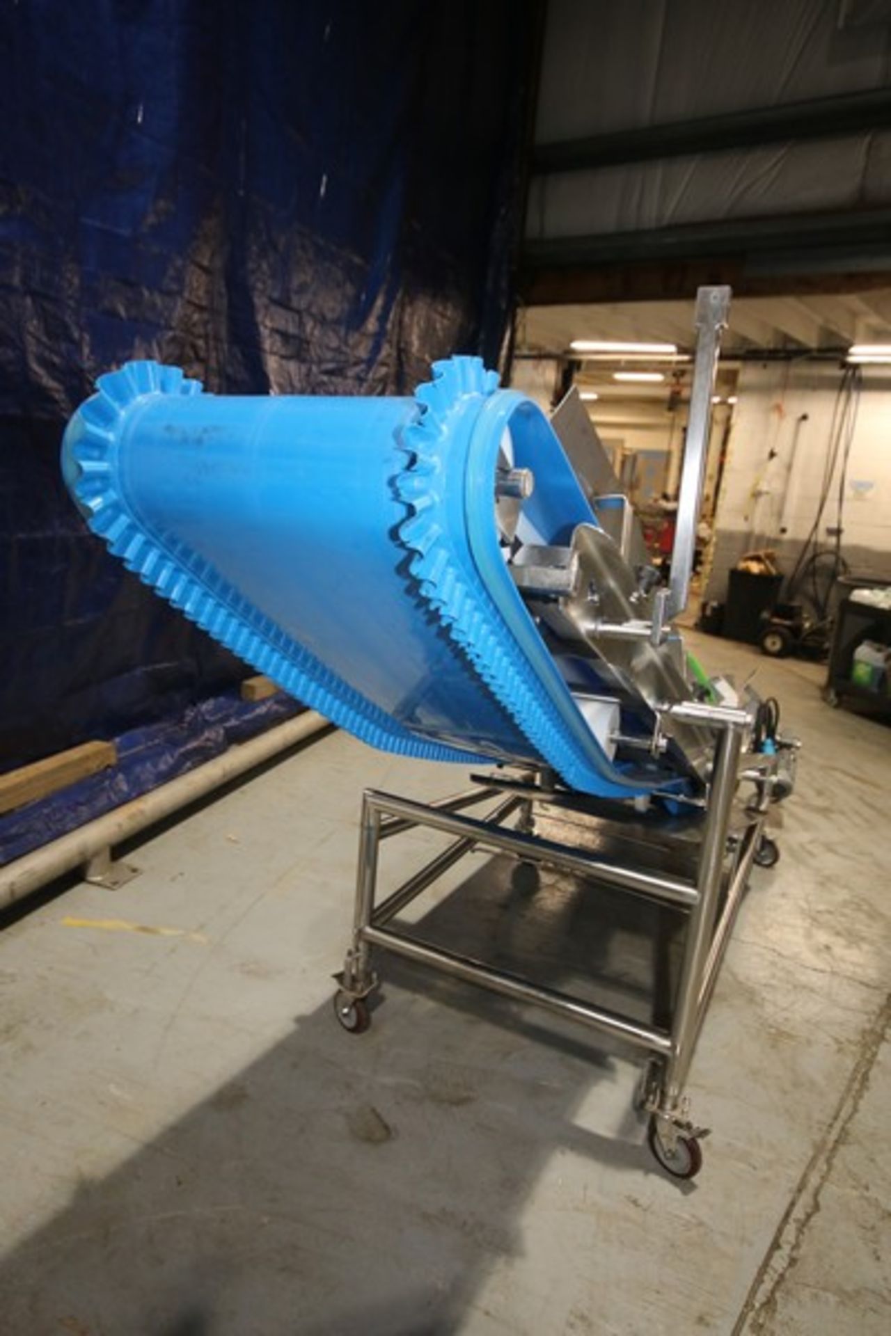 Aprox. 152" L x 17" to 65" H Portable S/S Belt Conveyor with 15" W Belt, Nord Drive Motor, S/S Sides - Image 4 of 5