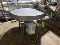 S/S Accumulation Conveyor, with Aprox. 48" Dia. Table Top, with Allen-Bradley VFD, with Motor &