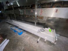 Straight Section of Conveyor, Aprox. 168" L, with Aprox. 24" W Plastic Interlock Belt, Mounted on S/