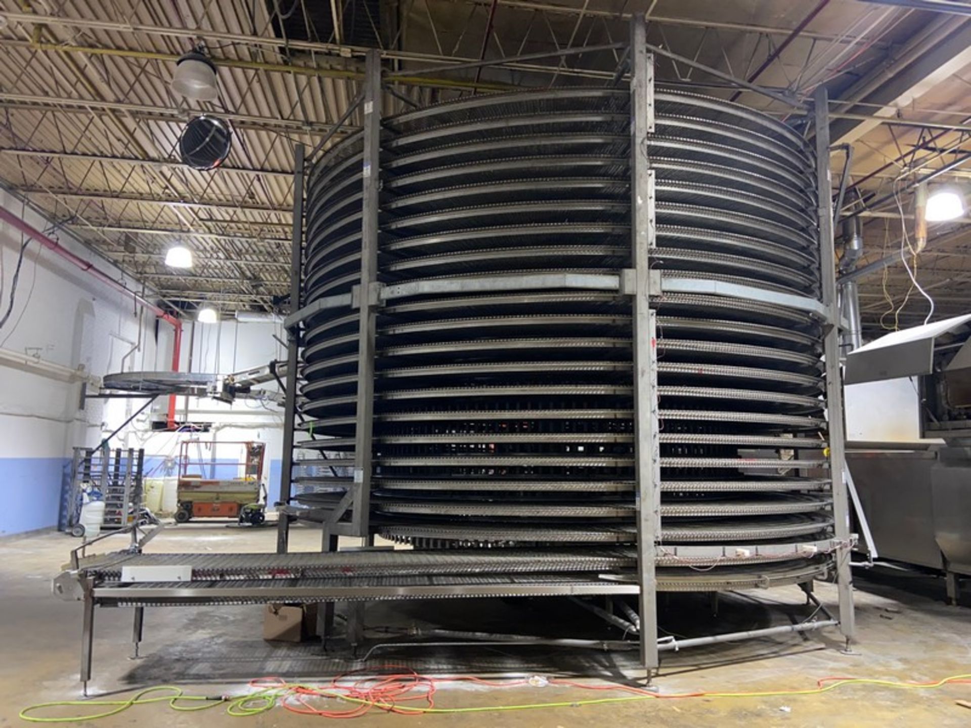 20-Tier Cooling Spiral, Top to Bottom Flow of Product, with Aprox. 36" W S/S Mesh Belt, with S/S - Image 2 of 8