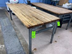 Butcher Block Table Top, Overall Dims.: Aprox. 8 ft. L x 36.5" W x 34" H (Table Top to Floor) (