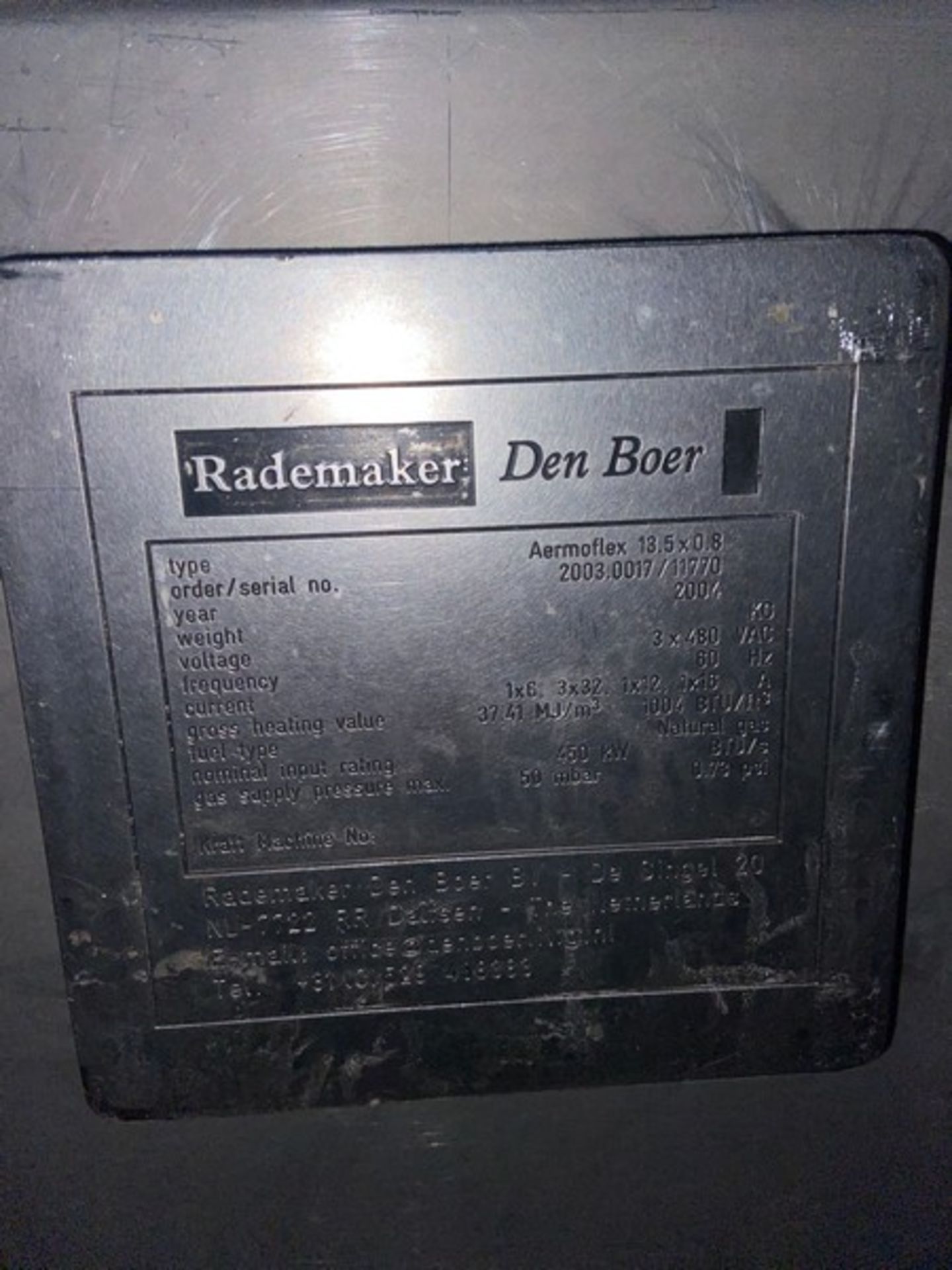 Rademaker Den Boer Aermoflex S/S Oven, with Allen-Bradley PanelView 1000 Touchpad Display, with Mesh - Image 13 of 21