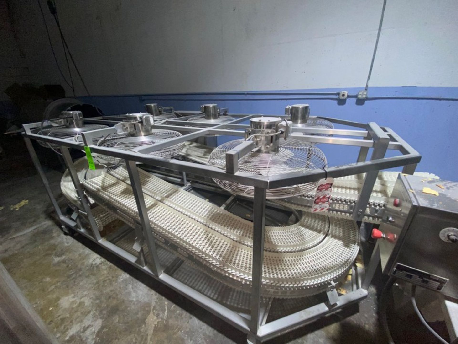 Mecano Industries Cooling Conveyor System, with (6) S/S Fans and Dual Lane 8" Conveyor (LOCATED IN - Image 2 of 5