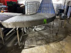S/S 180 Degree Turn Conveyor, with Aprox. 41" W Belt, with Marathon 3/4 hp Motor (LOCATED IN
