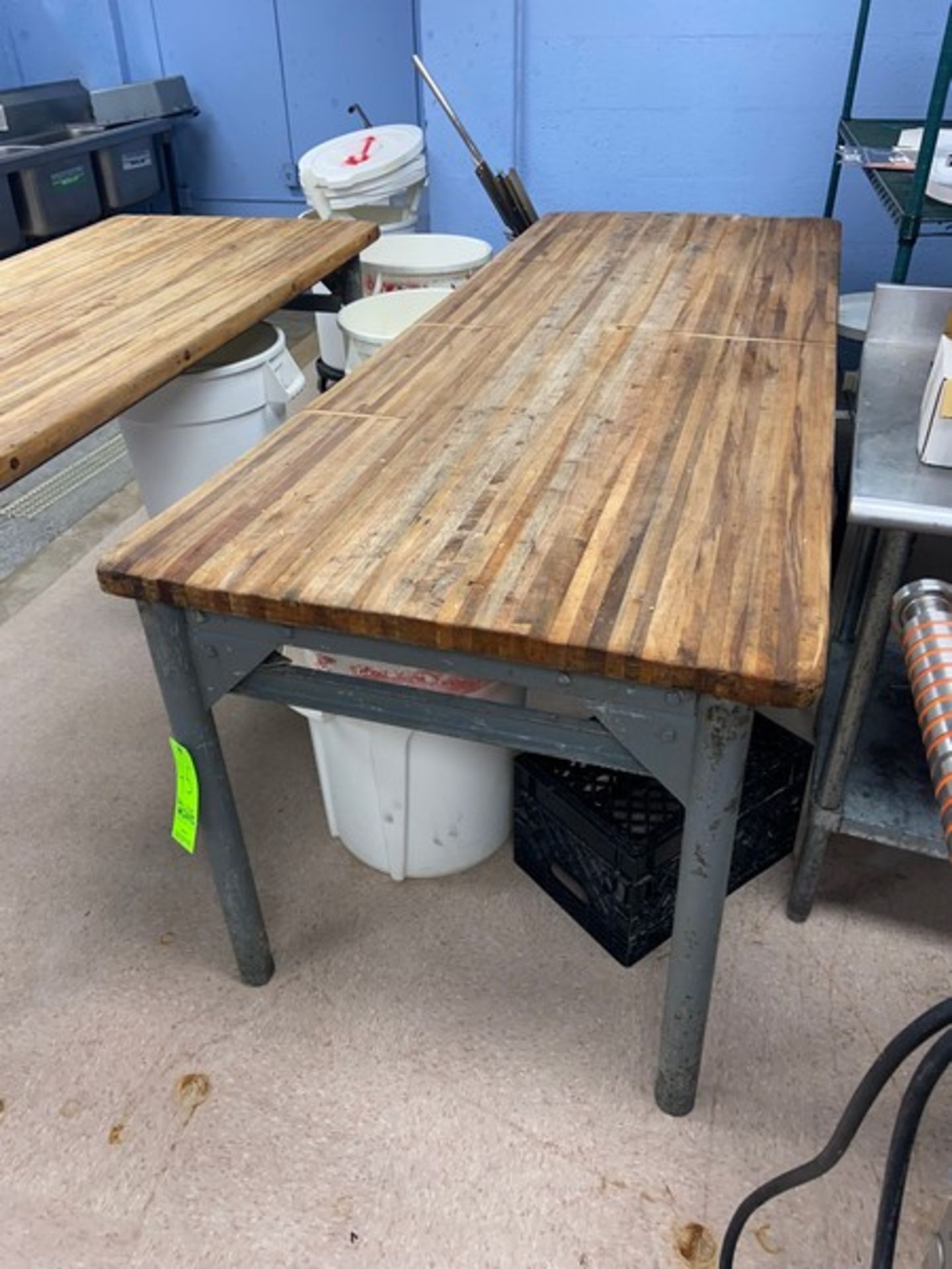 Butcher Block Table Top, Overall Dims.: Aprox. 8 ft. L x 36.5" W x 34" H (Table Top to Floor) ( - Image 2 of 2