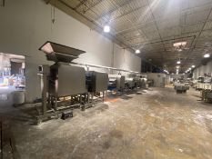 Tromp Bakery Equipment Pre-Roll & Pre-Duster Line, Includes S/S Chunker, with S/S Infeed Funnel,