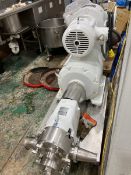 Waukesha S/S Positive Displacement Pump, M odel 130, S/N 7363SS with Reliance Variable Speed