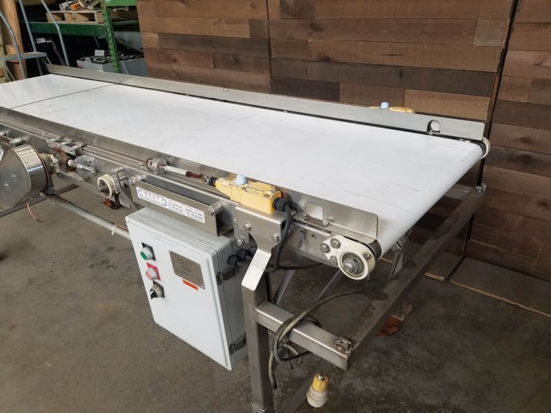S/S Food Grade Belt Conveyor Aprox. 24" W x 96" L with Casters and Speed Control (NEW Belt) (Located - Image 2 of 5