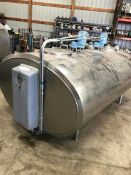 Dairy King 800 Gal. Bulk Tank, S/N 800 S SS80 5002 with Cooling Lines Hold Pressure, (2)