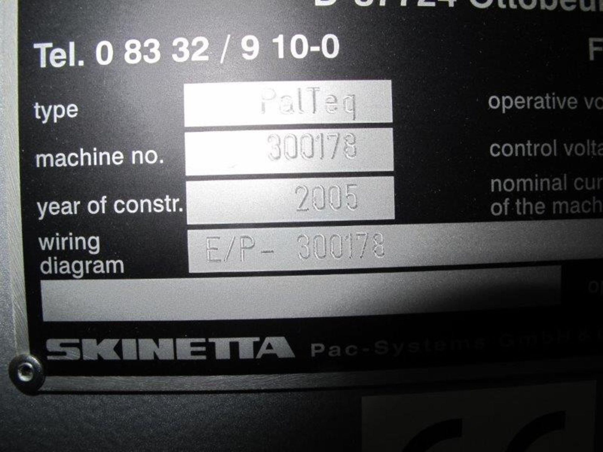 Skinetta Pneumatic Palletizer, Type PalTeq 400, Machine #300178 with Allen Bradley 1000 Touchpad - Image 8 of 8