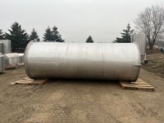 Aprox. 1,500 Gal. S/S Tank, Single Shell, Non-Food Grade, Wing Top Door with Hook Locks,