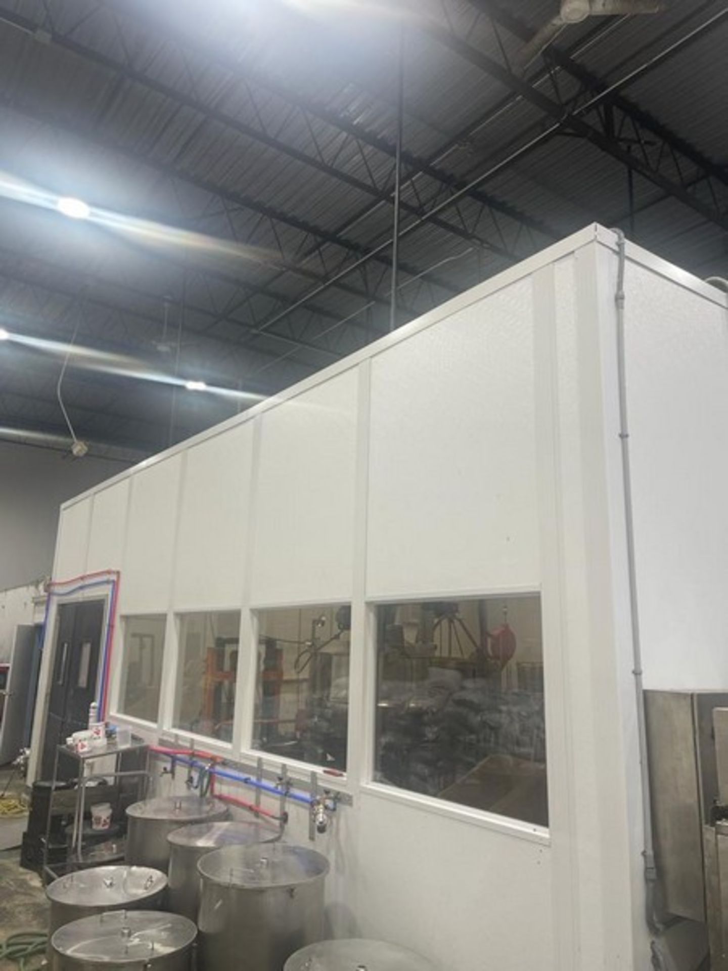 Panel-Built Office/Production Room with Impact Doors and HVAC, Drop Ceiling, 8' x 8' Rolling