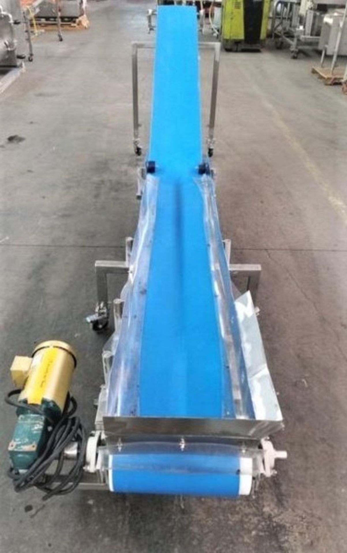 Econo Chesse Corp. 16" W x 189" L S/S Sanitary Incline Blue Belt Conveyor, S/N SS 102612 with 16" - Image 10 of 16