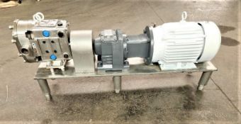 Waukesha S/S Sanitary Positve Displacement Pump, Model 030 U2, S/N 1000002742227 with Reliance 5