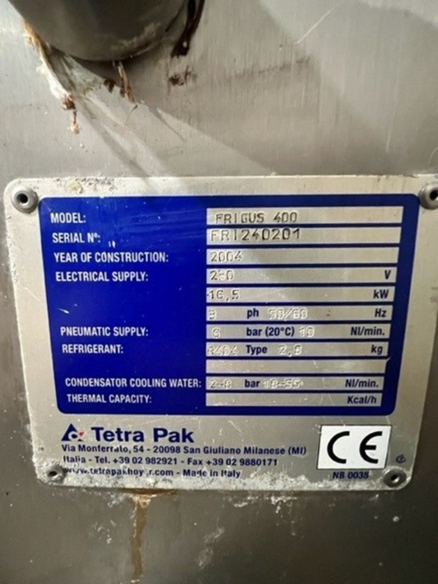 Tetra Frigus SF 400 Ice Cream Freezer, S/N FRI240201, Volt 230, (Load Fee $250) (Located - Image 5 of 5