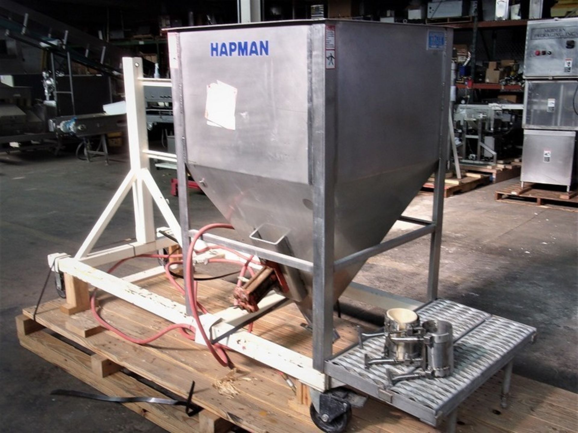 Hapman Helix S/S Hopper Conveyor Frame, Model 300 SS, S/N X11235 AA, Overall Dimensionsof the - Image 8 of 11