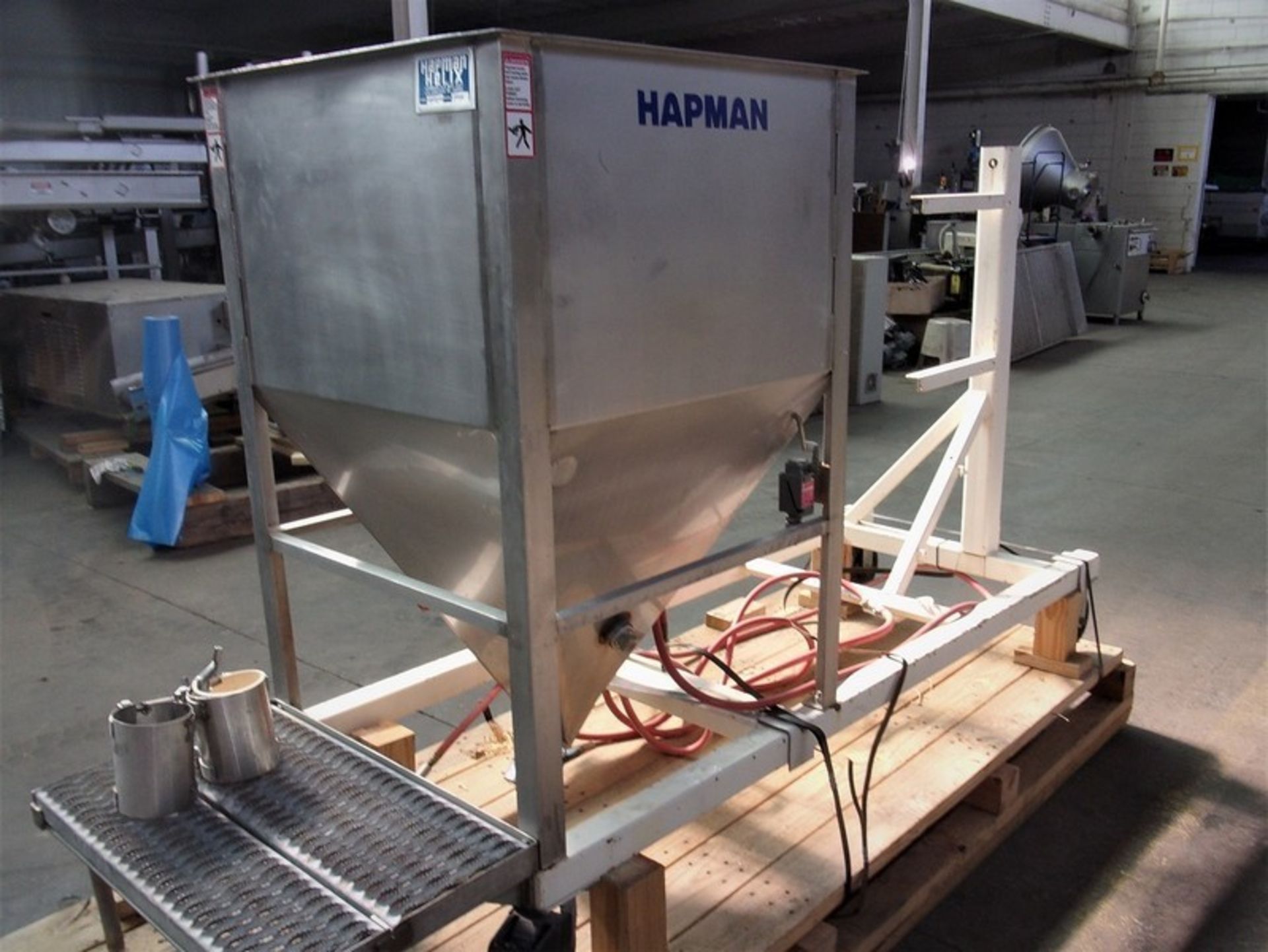 Hapman Helix S/S Hopper Conveyor Frame, Model 300 SS, S/N X11235 AA, Overall Dimensionsof the - Image 9 of 11