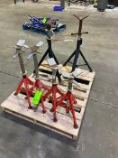 Pallet of Rigid Pipe Stands, Assorted Sizes Styles (LOCATED IN ATLANTA, GA)