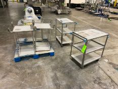 (5) S/S Carts, with Bottom Shelves, Mountd on Casters (LOCATED IN ATLANTA, GA)
