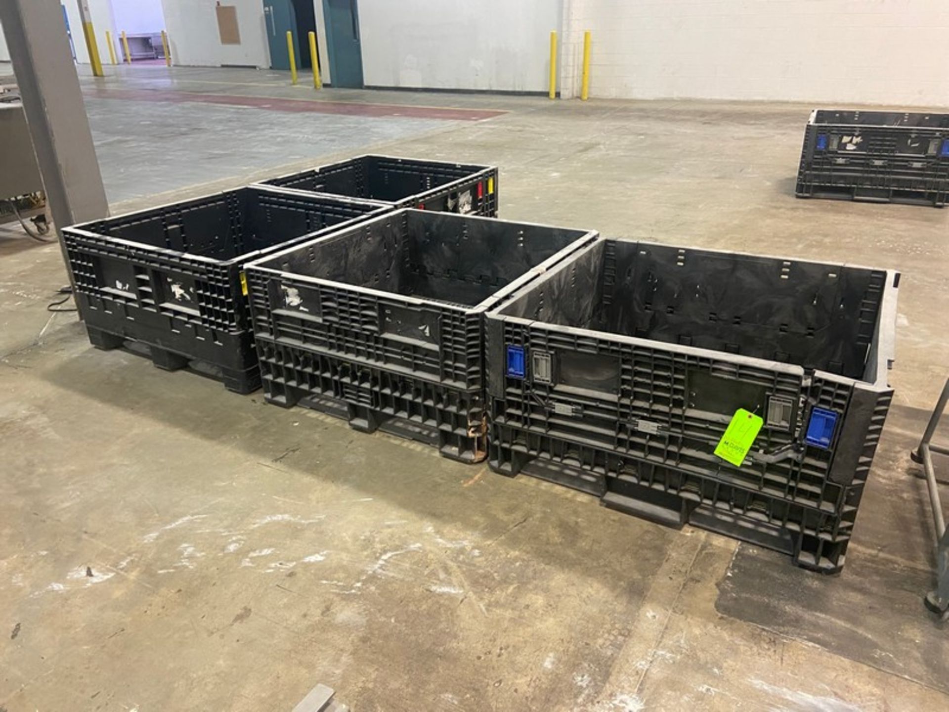 (4) Plastic Totes, Internal Dims.: Aprox. 44" L x 41-1/2" W x 19" Deep (RIGGING, LOADING, SITE