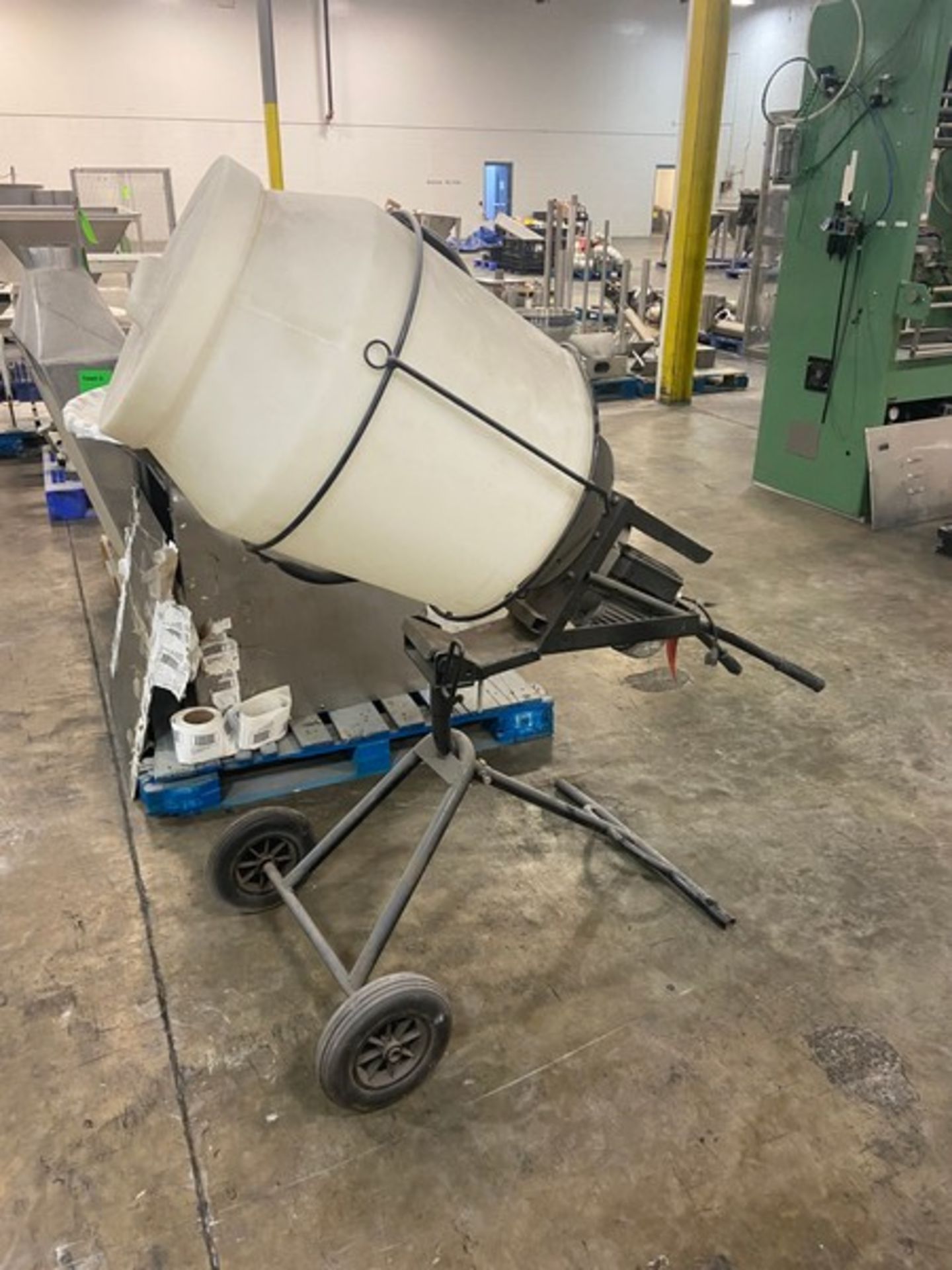 Kushlan Products LLC., Plastic Ingredient Mixer, with Motor Drive, Mounted on Portable Frame ( - Image 2 of 5