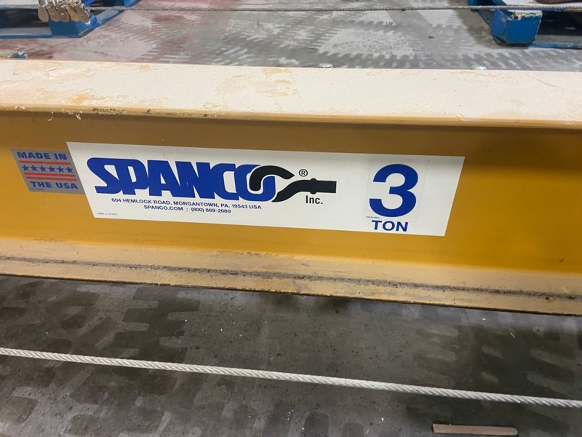 Spanco Inc. 3-Ton Portable Gantry, with Uprights On Metal Casters, Aprox. 14 ft. W, Up to 15 ft. - Image 2 of 5