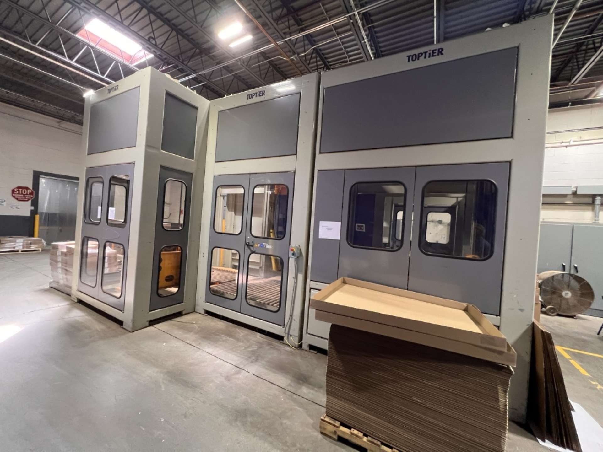 2016 TOPTIER FLOOR LEVEL INFEED PALLETIZER, MODEL 17-CP.TS DI.BT-SW-FSD ...