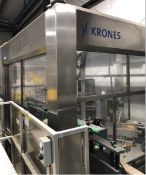 2018 KRONES CANMATICCUT AND STACK LABELER, S/N K073-U95 10-STATION