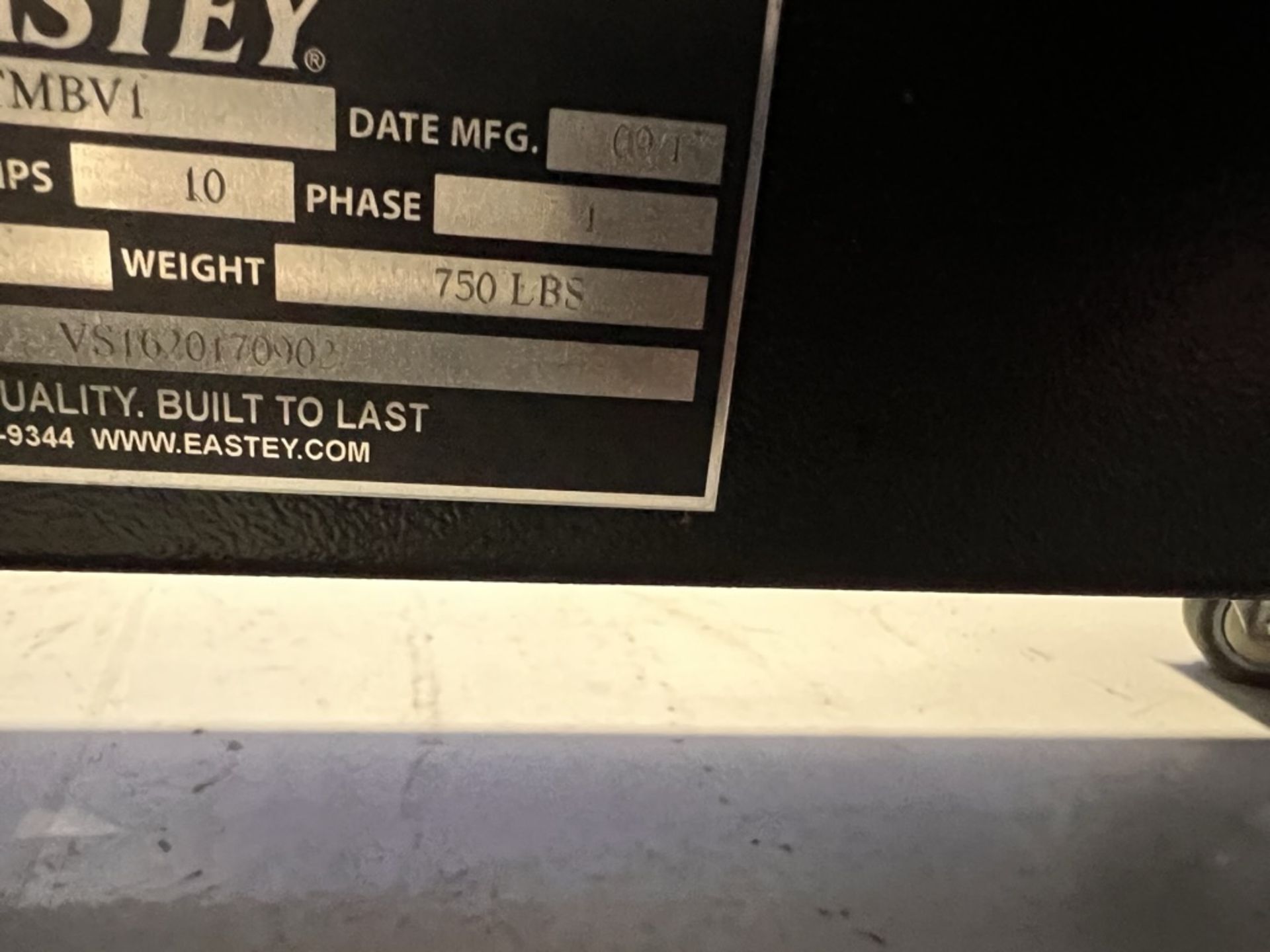 2017 EASTEY L-BAR SEALER / SHRINK WRAPPER, MODEL VS1620-TMBV1, S/N VS1620170902, APPROX. 16 IN. W - Image 12 of 15