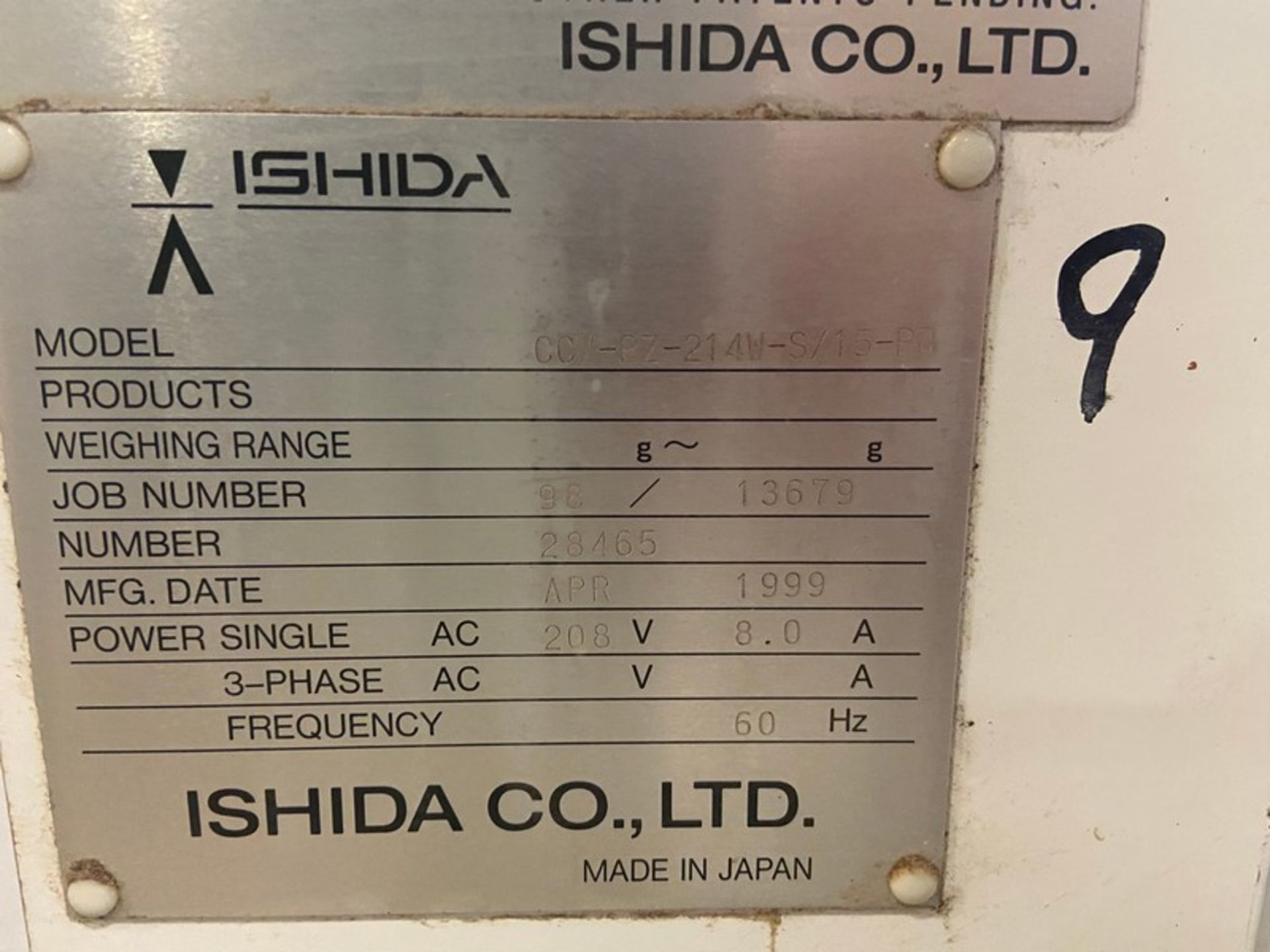 Ishida 14-Station Filler Scale, M/N CCW-RZ-214W-S/15-PB, 208 Volts, 1 Phase, with Ishida Controller, - Image 5 of 13