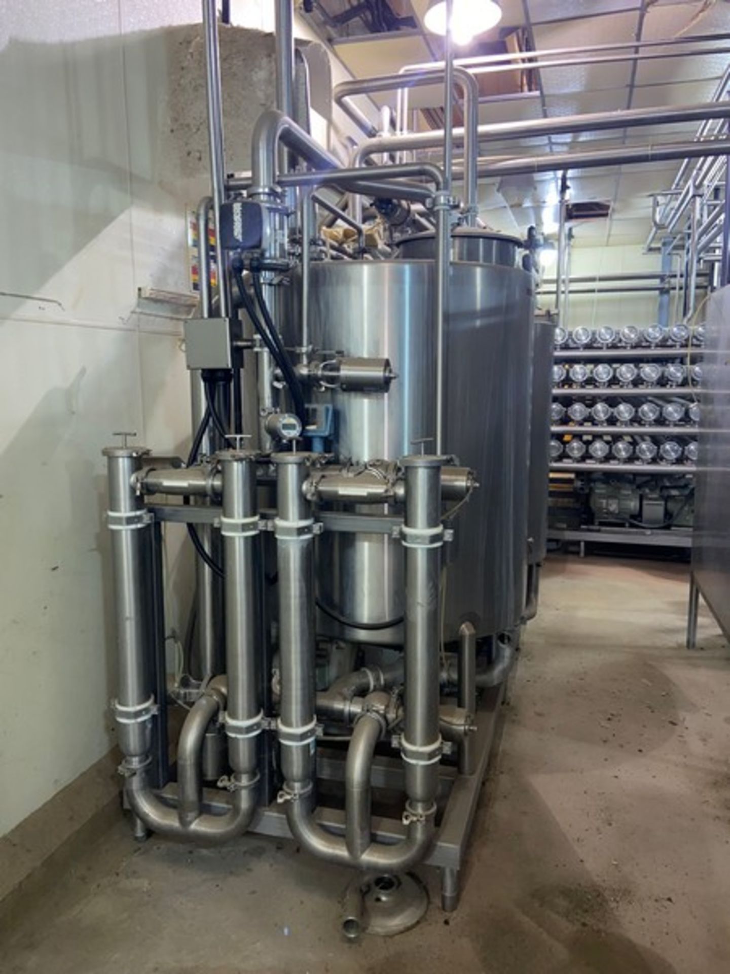 2-Tank 300 Gal. CIP System, Tank Dims.: Aprox. 4 ft. H x 4 ft. Dia., with Associated S/S Filters, - Image 3 of 3