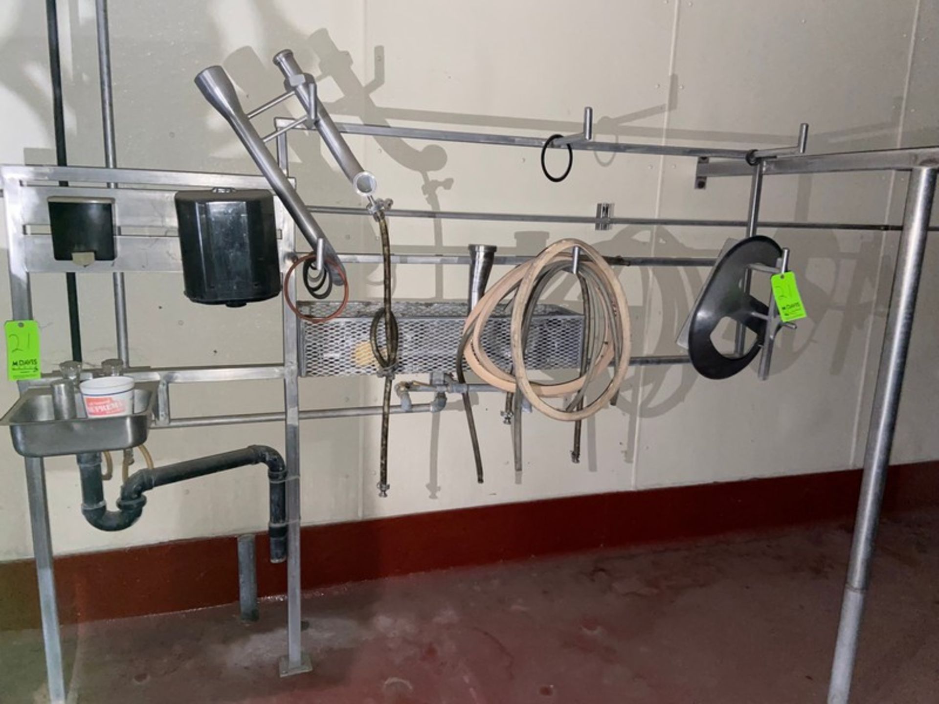 S/S Rack with Assorted S/S Fittings, with Tank CIP Door & S/S Single Bowl Sink (LOCATED IN - Image 2 of 2