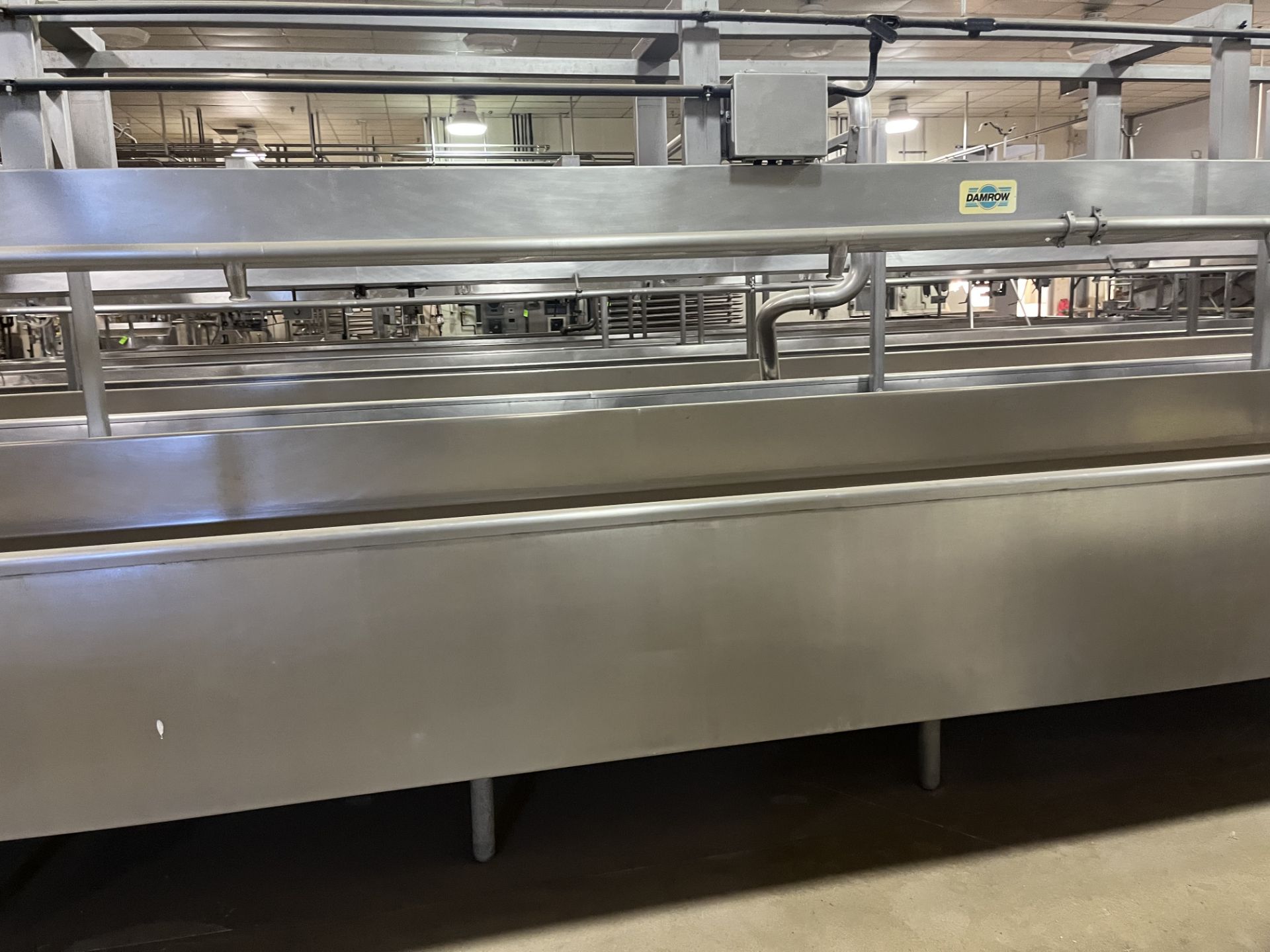 Damrow S/S Finishing Table, Internal Dims.: Aprox. 50 ft. L x 6 ft. W x 1 ft. Deep, Mounted on - Bild 4 aus 9