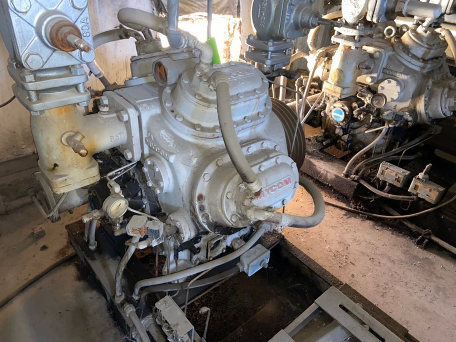 Mycom 6-Cylinder Reciprocating Ammonia Compressor, M/N N8WA (NOTE: Missing Motor: See Photograph)( - Image 2 of 6