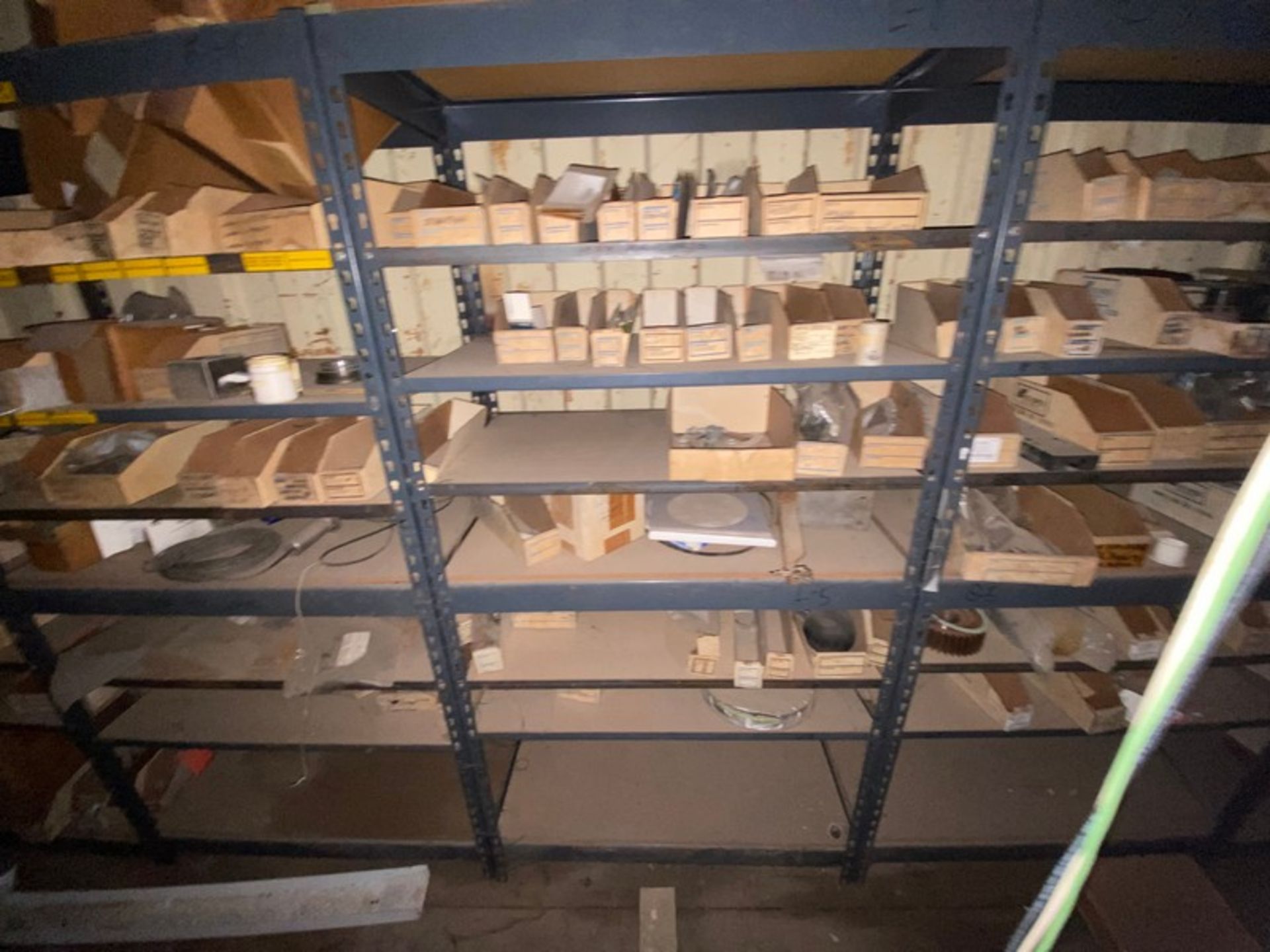 Contents of (2) Overseas Containers, Includes Plumbing, Bearings, Valving Parts Bins, Shelving, Ligh - Image 25 of 25