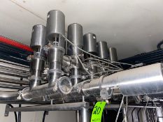 14-Valve Tri-Clover S/S Air Valve Cluster, Mounted on S/S Frame (LOCATED IN MANTECA, CA)