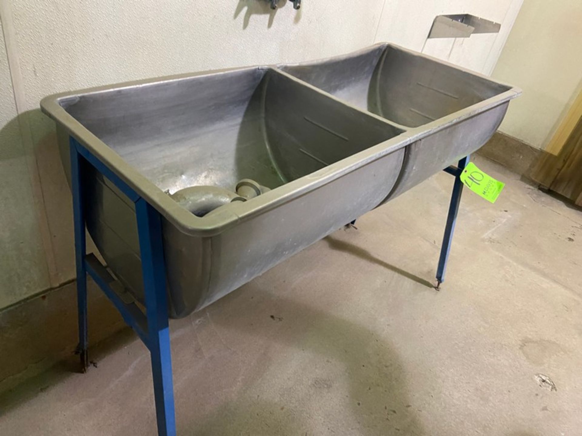 2-Bowl S/S Sink, Mounted on Mild Steel Frame (LOCATED IN MANTECA, CA) - Image 2 of 2