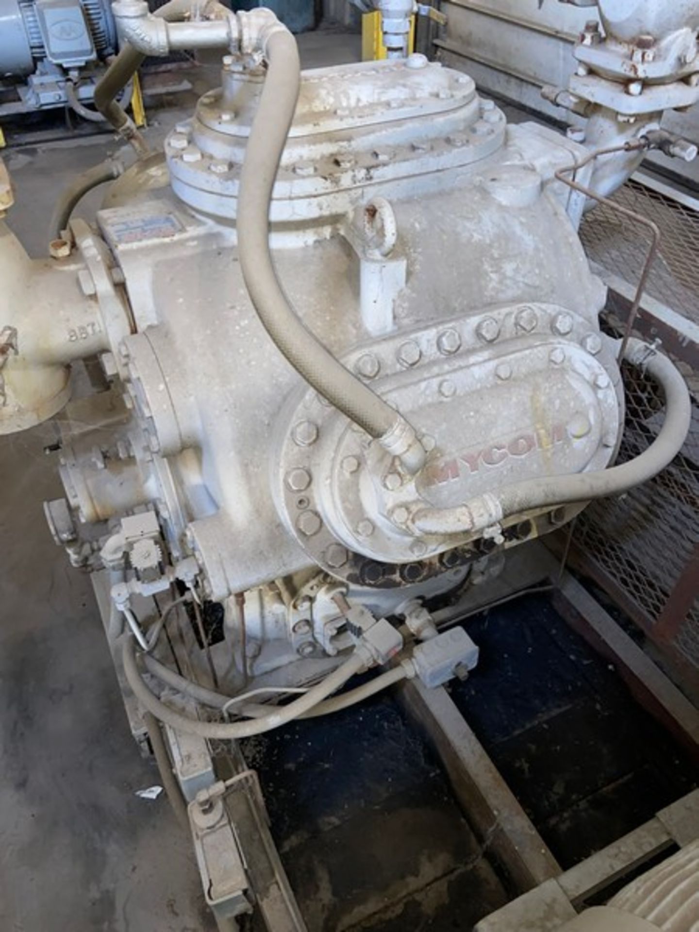 Mycom 6-Cylinder Reciprocating Ammonia Compressor, M/N N8WA, with 100 hp Motor 230/460 Volts, 3 Phas - Image 3 of 7