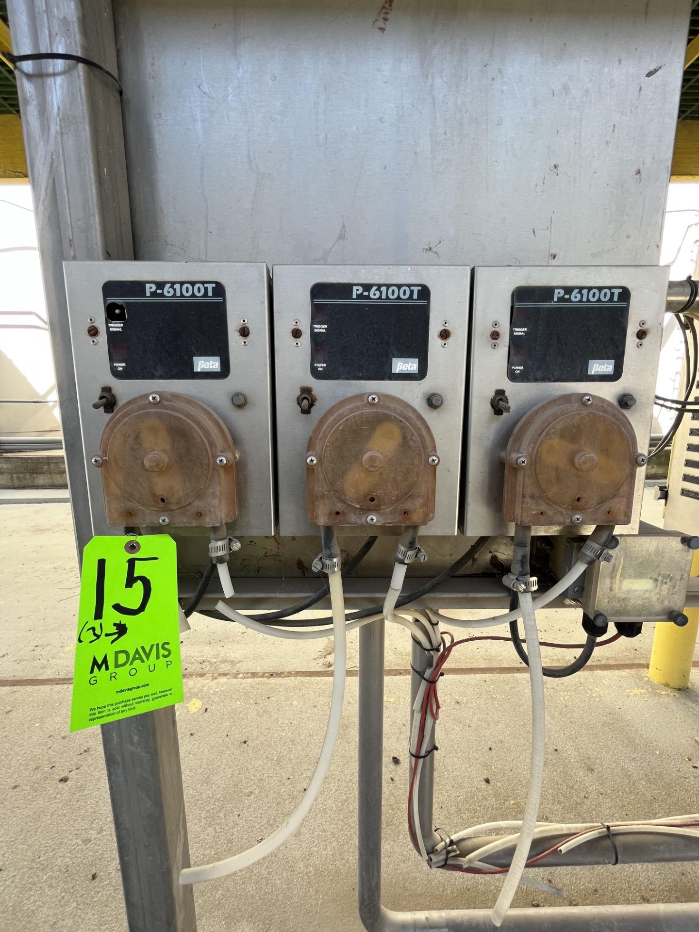(3) Beta S/S Pumps, M/N P-6100T, Mounted to Control Panel (LOCATED IN MANTECA, CA)(RIGGING, LOADING, - Image 2 of 5