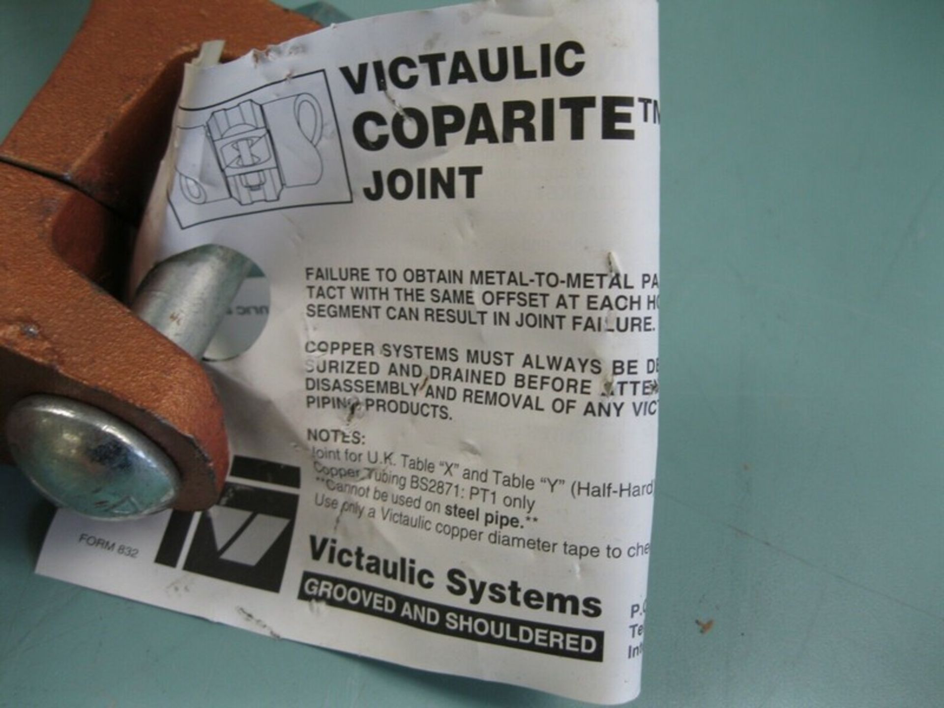 Lot of (50) 8" Victaulic 606 Rigid Coupling for Copper NEW (Loading Fee $50) (Located Springfield, - Image 4 of 4