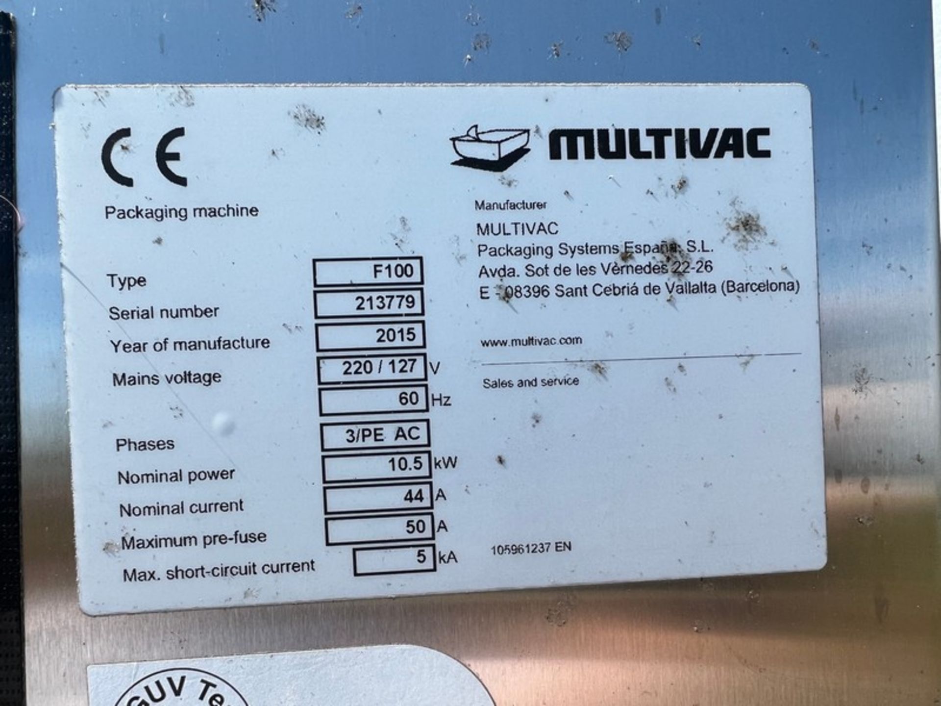 Multivac Thermoformer, Model F100 (Loading Fee $300) (Located Edgerton, KS) - Image 4 of 6